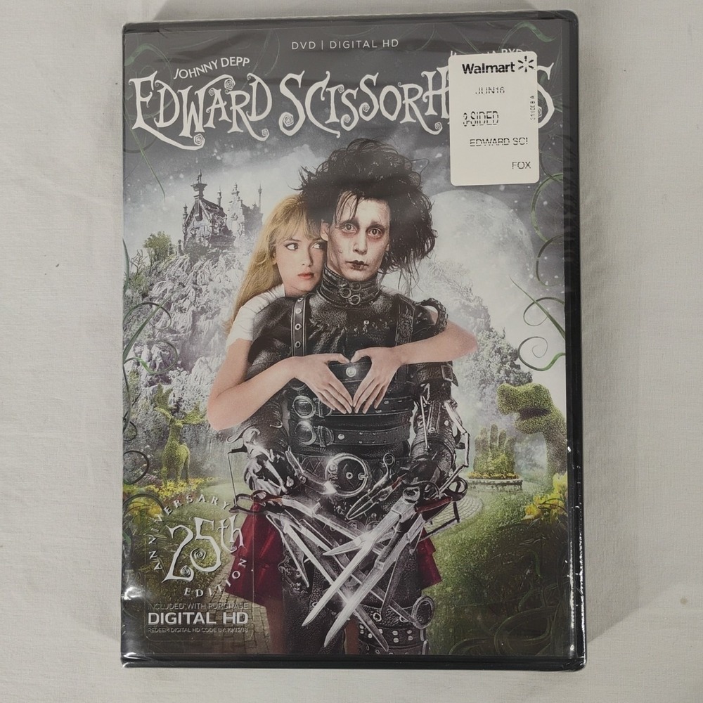 Edward Scissorhands: (DVD, 1990) New Sealed Johnny Depp 25th Anniversary Edition